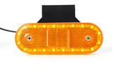 Lampa obrysowa LED z odblaskiem pomarańczowe światło 12/24V W47WW
