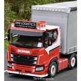 Osłona przeciwsłoneczna SCANIA S/R NG aluminium 40 cm wysokości bez wycięć Fox Parts łuk - Extra Low