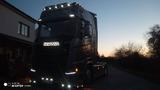 Podświetlany napis SCANIA ze stali nierdzewnej białe zimne światło
