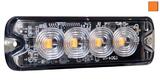 Lampa ostrzegawcza Slimeline (stroboskop pomarańczowe światło LED) 12/24V,R10, R65, IP69K