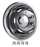 Komplet kołpaków na tylnie felgi 16"5,5", MB Sprinter (-2006; 2007-2012); VW Crafter (2006-2012), stal nierdzewna, mocowane na śruby, 6 otworów went., PCD 205mm