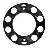 Osłona na felgę 22,5", malowana proszkowo na czarno, otwarty środek, mocowana na śruby, 10 otworów, PCD 335mm