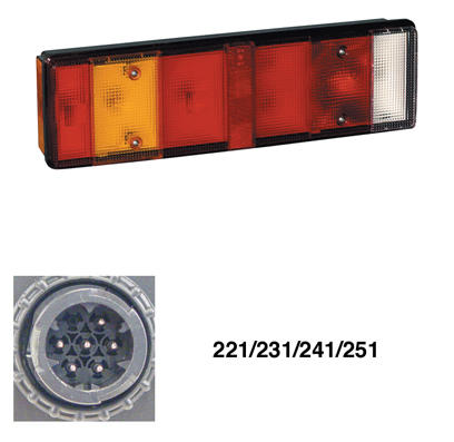 Tylna lampa DAF Cf65/75/85 01 ->, Xf95 01/97 ->, nr kat. 2VD 008 204-251 - zdjęcie 1