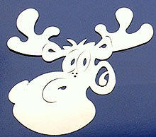 Listwa ozdobna ze stali nierdzewnej łoś lewy (180mm x 160mm) - zdjęcie 1