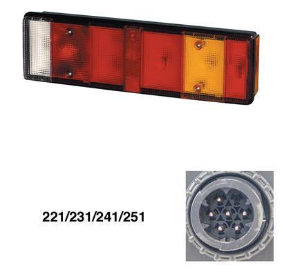 Tylna lampa DAF Cf65/75/85 01 ->, Xf95 01/97 -> 09/02 ->, Man Tga 99 -> (prawa), nr kat. 2VP 008 204-241 - zdjęcie 1