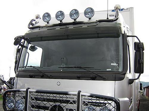 Osłona przeciwsłoneczna Mercedes Benz Actros MP2, kabina MegaSpace z lusterkiem, nr kat. 145127A222 - zdjęcie 1