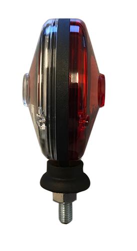 Lampa obrysowa ucho pod lusterko (Mysie Uszy) żarówkowa czerwono-biały klosz - zdjęcie 1