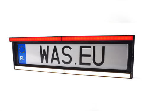 Ramka tablicy rejestracyjnej z światłem stopu/cofania/dolnym oświetleniem tablicy oraz odblaskiem W253 - zdjęcie 1
