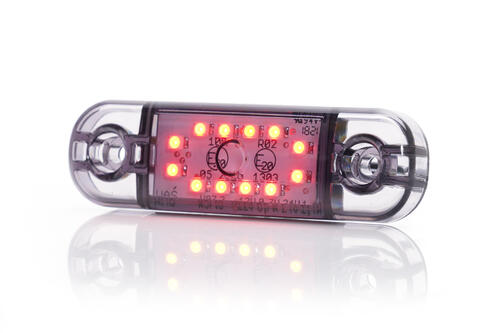 Światło pozycyjne czerwone 12/24V obrysowa tylna (12 x LED) W97.3 - zdjęcie 1