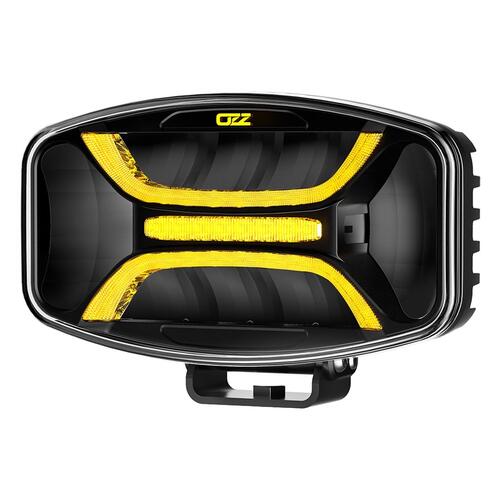 Reflektor dalekosiężny prostokątny OZZ OVAL XO1 P BLACK 10-32V, 8160 lm, biała/pomarańczowa pozycja, światło ostrzegawcze - zdjęcie 1
