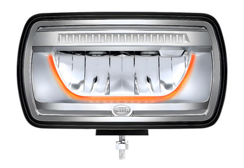 Reflektor dalekosiężny Hella Jumbo Full LED (12/24V) światło pozycyjne białe i pomarańczowe - zdjęcie 1