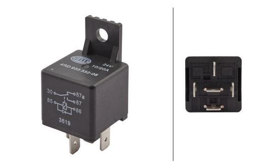 Przekaźnik prądu pracy Hella / 24V / Obiążenie omowe 20A / 5 Pin - zdjęcie 1
