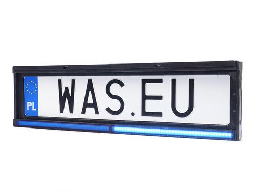 Ramka przednia tablicy rejestracyjnej z niebieskim światłem ostrzegawczym WAŚ W253 - zdjęcie 1