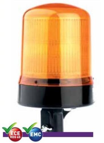 Światło ostrzegawcze (kogut) na trzpień Xenon, 10-30V, sztywny trzon, pomarańczowy klosz - zdjęcie 1