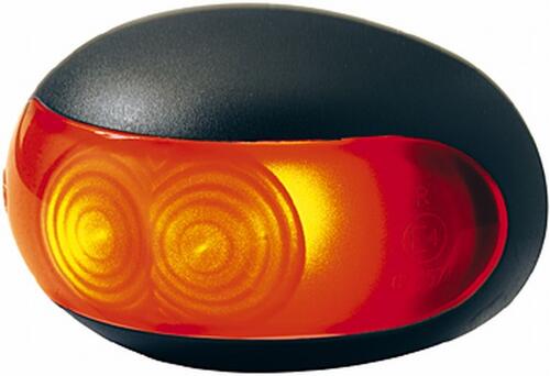 Światło obrysowe/sygnalizacyjne LED z przewodem 500-mm, czerwone światło, białe szkło - zdjęcie 1