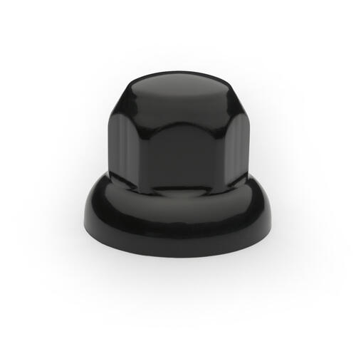 Nakładka plastikowa na nakrętkę 33 mm, średnica 55 mm, wysokość 45 mm, pasuje do felg Alcoa, czarna - zdjęcie 1