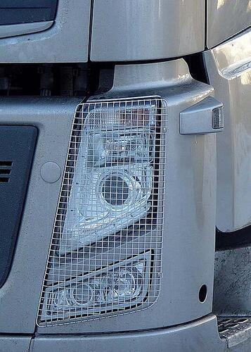 Osłona świateł Volvo FH 08- kpl, inox - zdjęcie 1