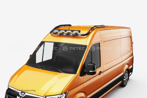 Rama dachowa MAN TGE, VOLKSWAGEN CRAFTER 17 - LH o 60mm, | H2 roof - czarna ze światłami obrysowymi - zdjęcie 1