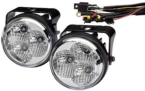 Światła dzienne 90mm LED Daytime w czarnej obudowie - zdjęcie 1