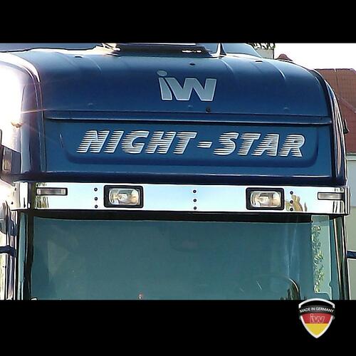 Nakładka ozdobna ze stali nierdzewnej na osłonę przeciwsłoneczną Scania 4 i R-Topline - zdjęcie 1