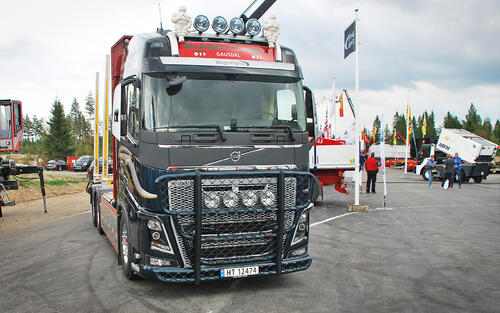 Osłona czołowa Highway Volvo FH4/FH5 (2013-) (ryflowana/malowana proszkowo na czarno RAL9005 połysk) - zdjęcie 1