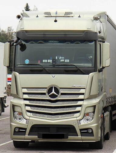 Osłona przeciwsłoneczna MB Actros MP4/MP5, kabina Big Space/Giga Space z lusterkiem - zdjęcie 1