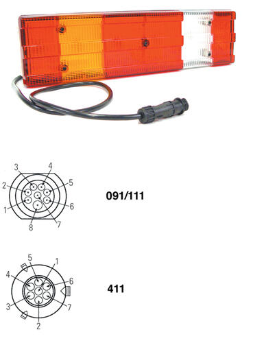 Lampa tylna zespolona prawa Actros -> 96 / Axor - zdjęcie 1