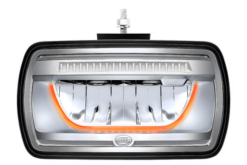 Reflektor dalekosiężny Hella Jumbo Full LED (12/24V) podwieszany, światło pozycyjne białe i pomarańczowe - zdjęcie 1