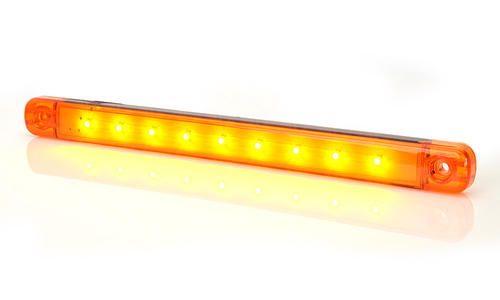Światło pozycyjne pomarańczowe (238 mm) 12/24V obrysowa boczna (9 x LED) W97.4 - zdjęcie 1