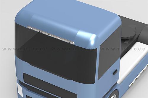 Uniwersalna listwa ze stali nierdzewnej z LED na przód 1200mm - zdjęcie 1