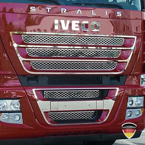 Listwy (kratki) i obrysy ze stali nierdzewnej na górny i dolny grill IVECO Stralis (> 2007) - zdjęcie 1