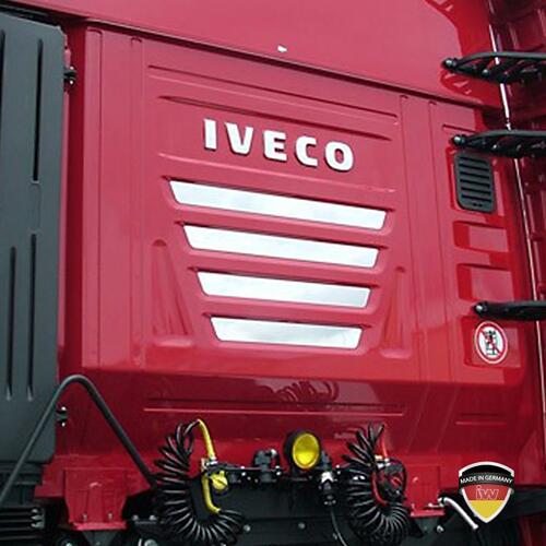 Listwy ozdobne ze stali nierdzewnej na tył kabiny z logo IVECO Stralis (>2007) - zdjęcie 1