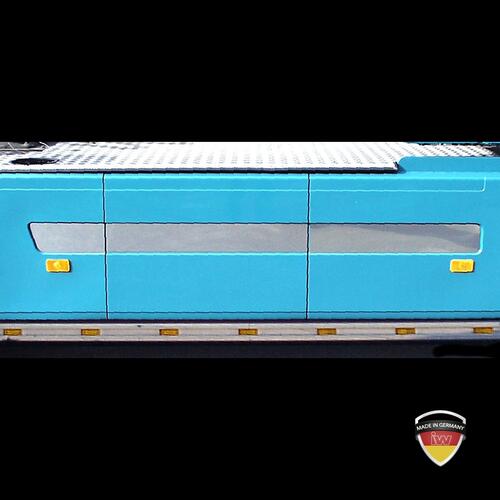 Listwy ozdobne ze stali nierdzewnej na osłonę boczną; Volvo FH II >03.2002 - zdjęcie 1