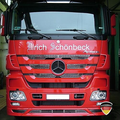 Listwy ozdobne ze stali nierdzewnej na grill i zderzak (157MP3.22-2 i 157MP3.53); ACTROS MP3 Megaspace - zdjęcie 1