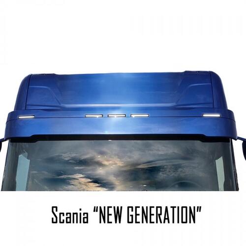 Osłona przeciwsłoneczna górna i dolna z wycięciami na 5 lamp pozycyjnych Scania S/R New Generation 35 cm - zdjęcie 1