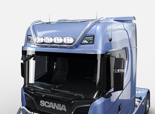 Rama dachowa MAX Highline Scania R/S 2016- spływająca nad osłonę p-słoneczną na 4 odbiorniki z wiązką i zaciskami - zdjęcie 1