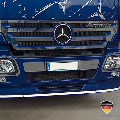 Listwy ozdobne ze stali nierdzewnej w centralną część zderzaka bez wlotu powietrza (na malowane części); ACTROS MP2 L/LH - zdjęcie 1