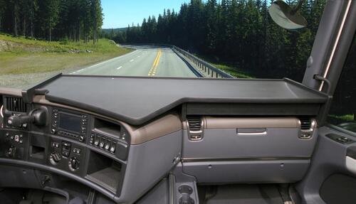 Duża półka na środkową konsolę i prawą stronę deski Scania R2 (10/2009-) - zdjęcie 1