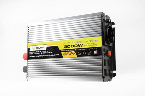 Przetwornica SKYLED 1000W z USB, pełny sinus DC24V AC220V-240V - zdjęcie 1