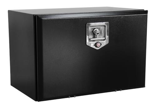 Skrzynia narzędziowa (600x400x400) jednodrzwiowa 1,5mm,  ocynk malowany na czarno, homologacja R73 - zdjęcie 1