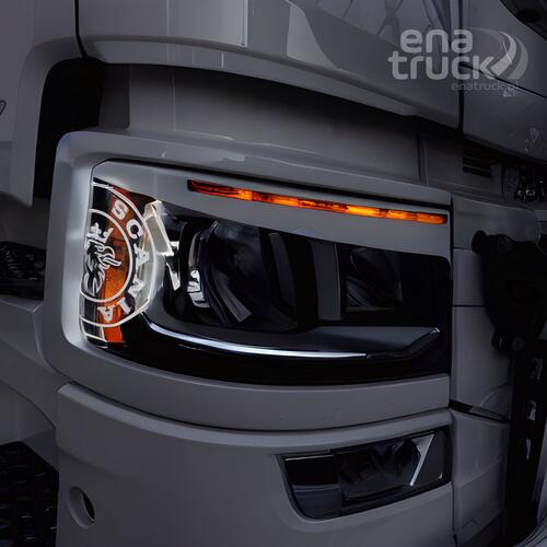 Wykończenie lamp przednich brewki Scania S&R 2016- z wycięciem do reflektorów LED - zdjęcie 1