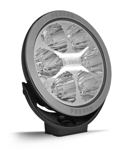 Reflektor dalekosiężny FERVOR 25 CHROME FULL LED FI180 12/24V + zaślepka - zdjęcie 1