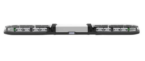 Belka ostrzegawcza 1000mm 24 LED 12/24V R65 pomarańczowe światło (przezroczyste klosze + biała sekcja centralna) - zdjęcie 1