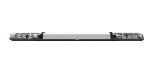 Belka ostrzegawcza 1500mm 24 LED 12/24V R65 pomarańczowe światło (przezroczyste klosze + biała sekcja centralna) - zdjęcie 1