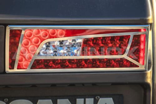 Listwy konturowe lamp tylnych Scania NG ze stali nierdzewnej (AISI 304) - zdjęcie 1