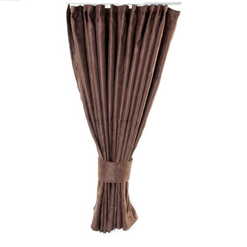 Zasłony boczne 90 cm (podwójny materiał) brąz - zdjęcie 1