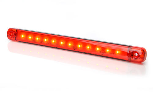 Światło pozycyjne czerwone (238 mm) 12/24V obrysowa tylna (12 x LED) W97.5 - zdjęcie 1