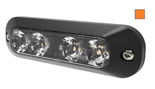 Lampa ostrzegawcza (stroboskop pomarańczowe światło LED) R10,R65, IP67 4 diody LED - zdjęcie 1