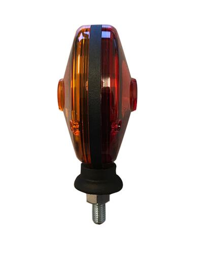 Lampa obrysowa ucho pod lusterko (Mysie Uszy) żarówkowa pomarańczowo-czerwony klosz - zdjęcie 1