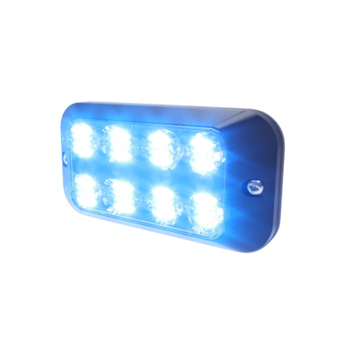 Lampa ostrzegawcza (stroboskop niebieskie światło LED) 12/24V, IP67, R65 - zdjęcie 1